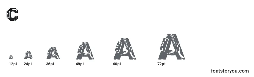 CfcyborgpersonaluseRegular Font Sizes