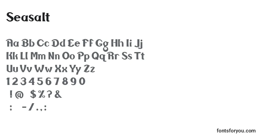 Seasalt Font – alphabet, numbers, special characters