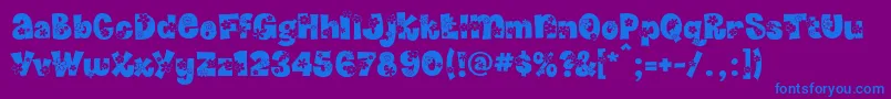 Daffodil Font – Blue Fonts on Purple Background