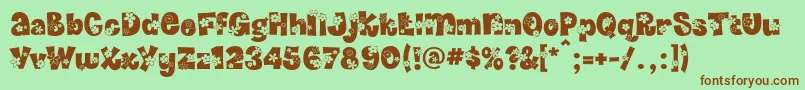 Daffodil Font – Brown Fonts on Green Background