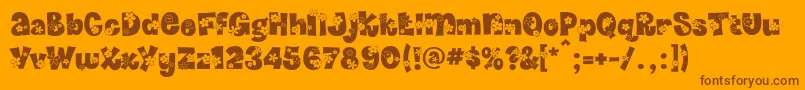 Daffodil Font – Brown Fonts on Orange Background