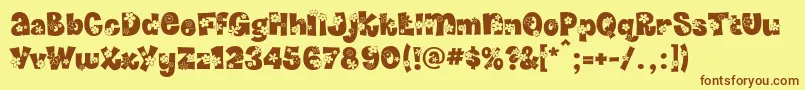 Daffodil Font – Brown Fonts on Yellow Background