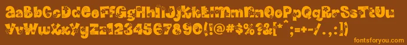 Daffodil Font – Orange Fonts on Brown Background