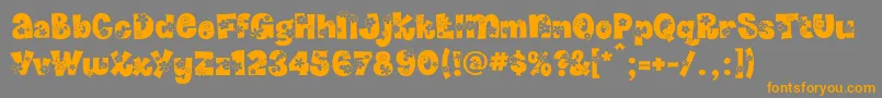 Daffodil Font – Orange Fonts on Gray Background