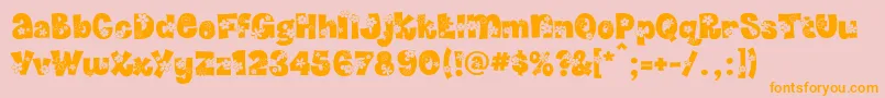 Daffodil Font – Orange Fonts on Pink Background