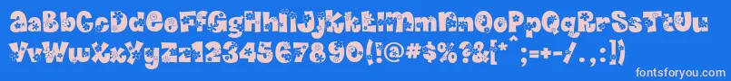 Daffodil Font – Pink Fonts on Blue Background