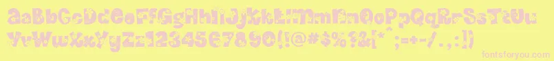 Daffodil Font – Pink Fonts on Yellow Background