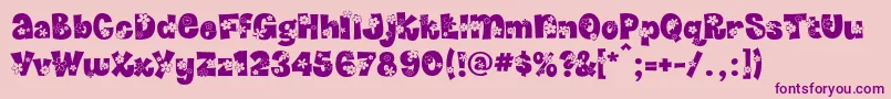Daffodil Font – Purple Fonts on Pink Background