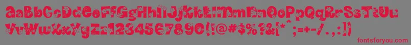 Daffodil Font – Red Fonts on Gray Background