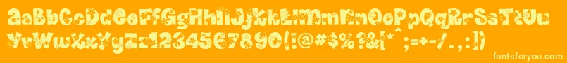 Police Daffodil – polices jaunes sur fond orange