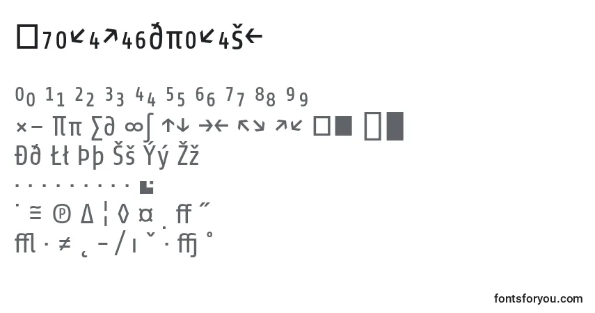 Czcionka ShareRegularexp – alfabet, cyfry, specjalne znaki