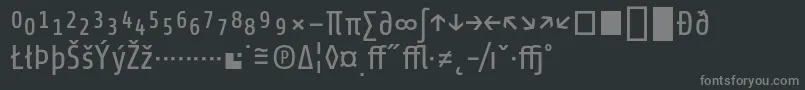 フォントShareRegularexp – 黒い背景に灰色の文字