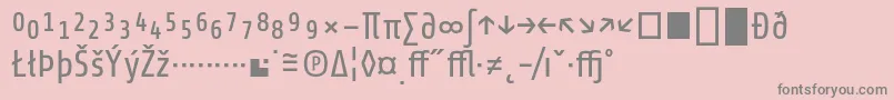 フォントShareRegularexp – ピンクの背景に灰色の文字