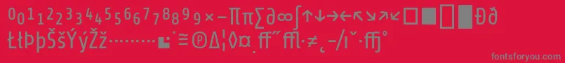 ShareRegularexp Font – Gray Fonts on Red Background