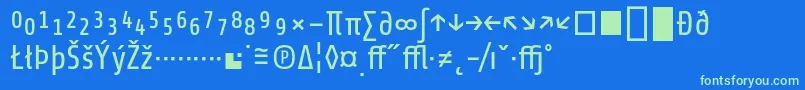 ShareRegularexp Font – Green Fonts on Blue Background