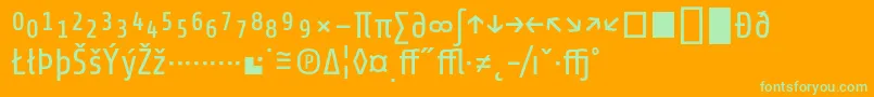 Lisätietoja ShareRegularexp-fontista ShareRegularexp-fontti – vihreät fontit oranssilla taustalla