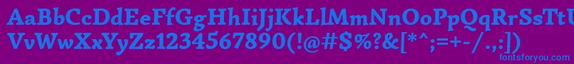 SimonettaBlack Font – Blue Fonts on Purple Background