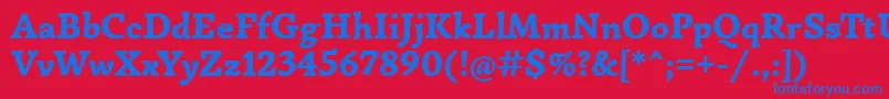 SimonettaBlack Font – Blue Fonts on Red Background