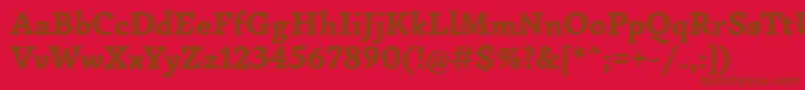 Police SimonettaBlack – polices brunes sur fond rouge