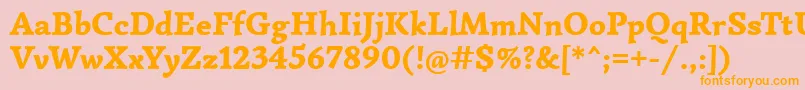 SimonettaBlack Font – Orange Fonts on Pink Background