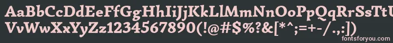 SimonettaBlack Font – Pink Fonts on Black Background