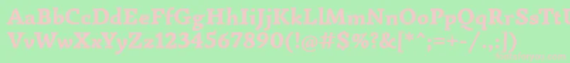 SimonettaBlack Font – Pink Fonts on Green Background