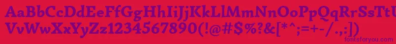 SimonettaBlack Font – Purple Fonts on Red Background