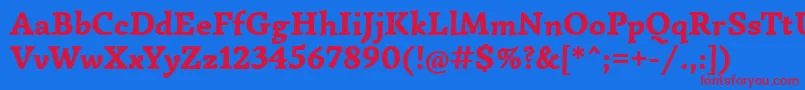 SimonettaBlack Font – Red Fonts on Blue Background