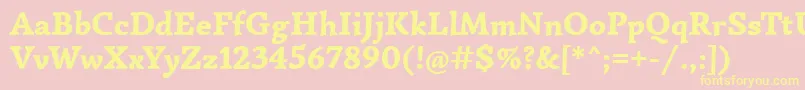 SimonettaBlack Font – Yellow Fonts on Pink Background