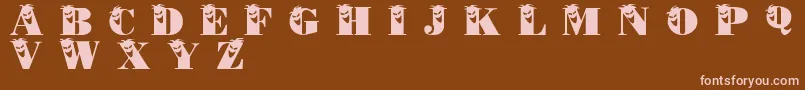 Philliboo Font – Pink Fonts on Brown Background