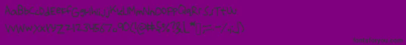 フォントThattherepaulMedium – 紫の背景に黒い文字