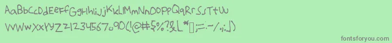 fuente ThattherepaulMedium – Fuentes Grises Sobre Fondo Verde