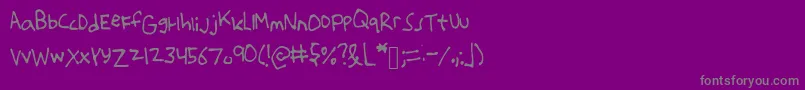 ThattherepaulMedium-Schriftart – Graue Schriften auf violettem Hintergrund