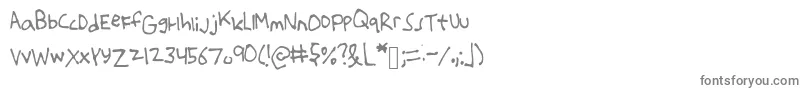 フォントThattherepaulMedium – 白い背景に灰色の文字