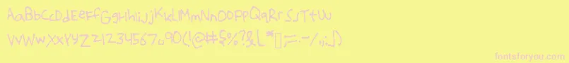 Czcionka ThattherepaulMedium – różowe czcionki na żółtym tle
