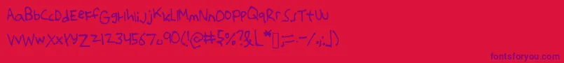 ThattherepaulMedium Font – Purple Fonts on Red Background