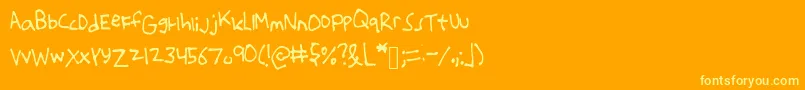 ThattherepaulMedium-fontti – keltaiset fontit oranssilla taustalla