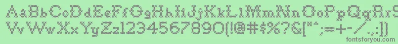 フォントGoodbye ffy – 緑の背景に灰色の文字
