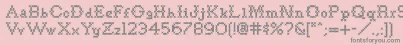 Goodbye ffy Font – Gray Fonts on Pink Background