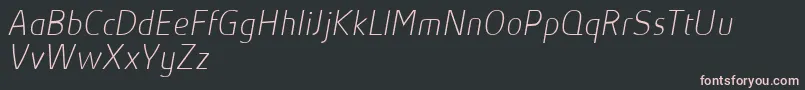 AbsolutProThinItalicReduced Font – Pink Fonts on Black Background