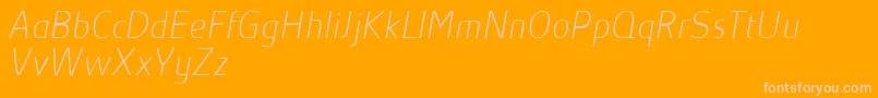 AbsolutProThinItalicReduced Font – Pink Fonts on Orange Background