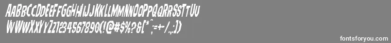 Hitchblockcondital Font – White Fonts on Gray Background