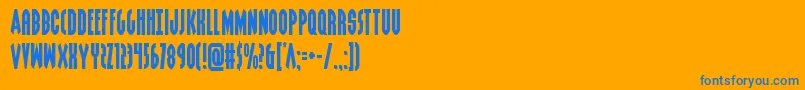 Grendelsmother Font – Blue Fonts on Orange Background