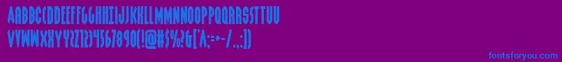 Grendelsmother Font – Blue Fonts on Purple Background