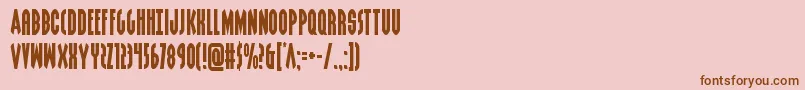 Grendelsmother Font – Brown Fonts on Pink Background