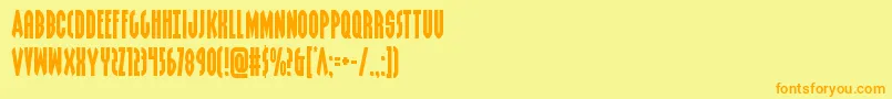 Grendelsmother Font – Orange Fonts on Yellow Background