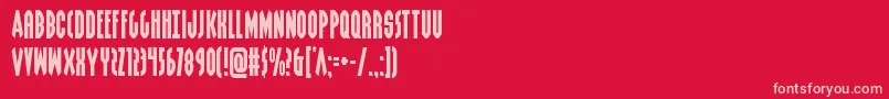 Шрифт Grendelsmother – розовые шрифты на красном фоне