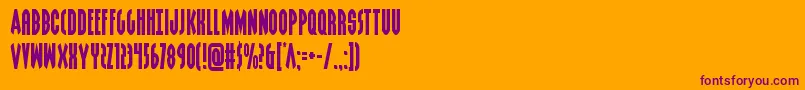 Grendelsmother Font – Purple Fonts on Orange Background