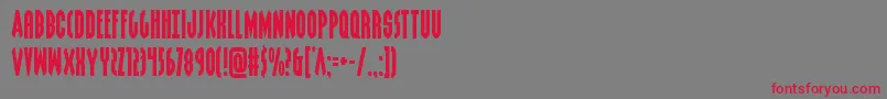 フォントGrendelsmother – 赤い文字の灰色の背景
