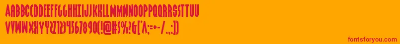 Grendelsmother Font – Red Fonts on Orange Background